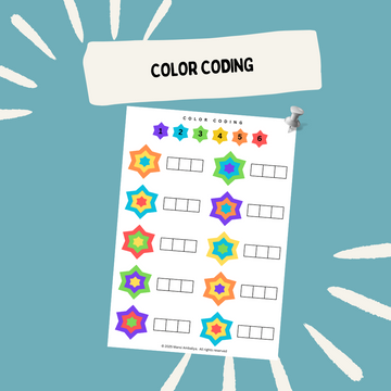 Color Coding for Kids – Fun Brain Development Worksheet (Digital Download)