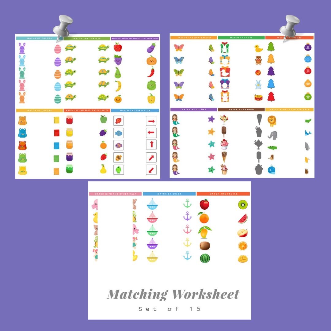 Picture Matching Worksheets 4 FREE Shapes Matching Worksheets For