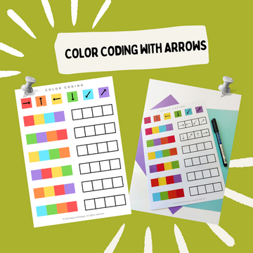 Color Coding With Arrows Worksheet for Kids (Digital Download )