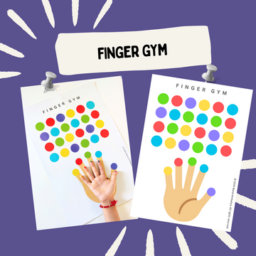 Finger Gym Activity Worksheet for Kids (Digital Download)