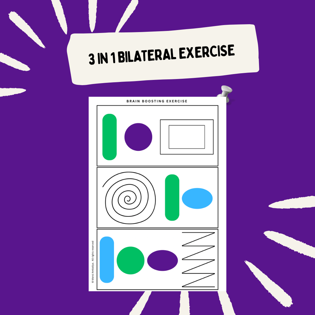 3 in 1 Brain Exercise for Little Minds Worksheet (Digital Download)