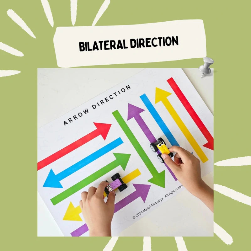 Arrow Direction Bilateral Brain Gym Worksheet (Digital Download)