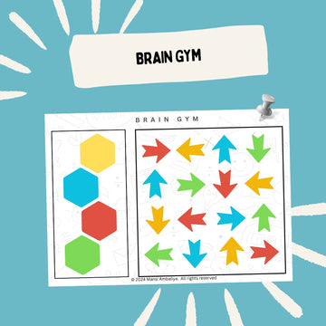 Arrow Direction Brain Gym Worksheet (Digital Download)