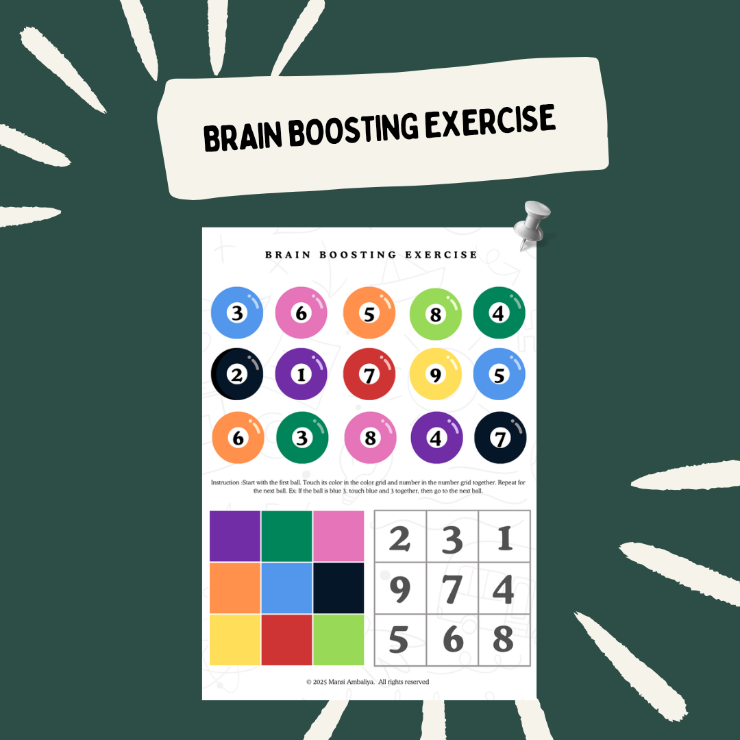Mind Booster For Focus Worksheet (Digital Download)