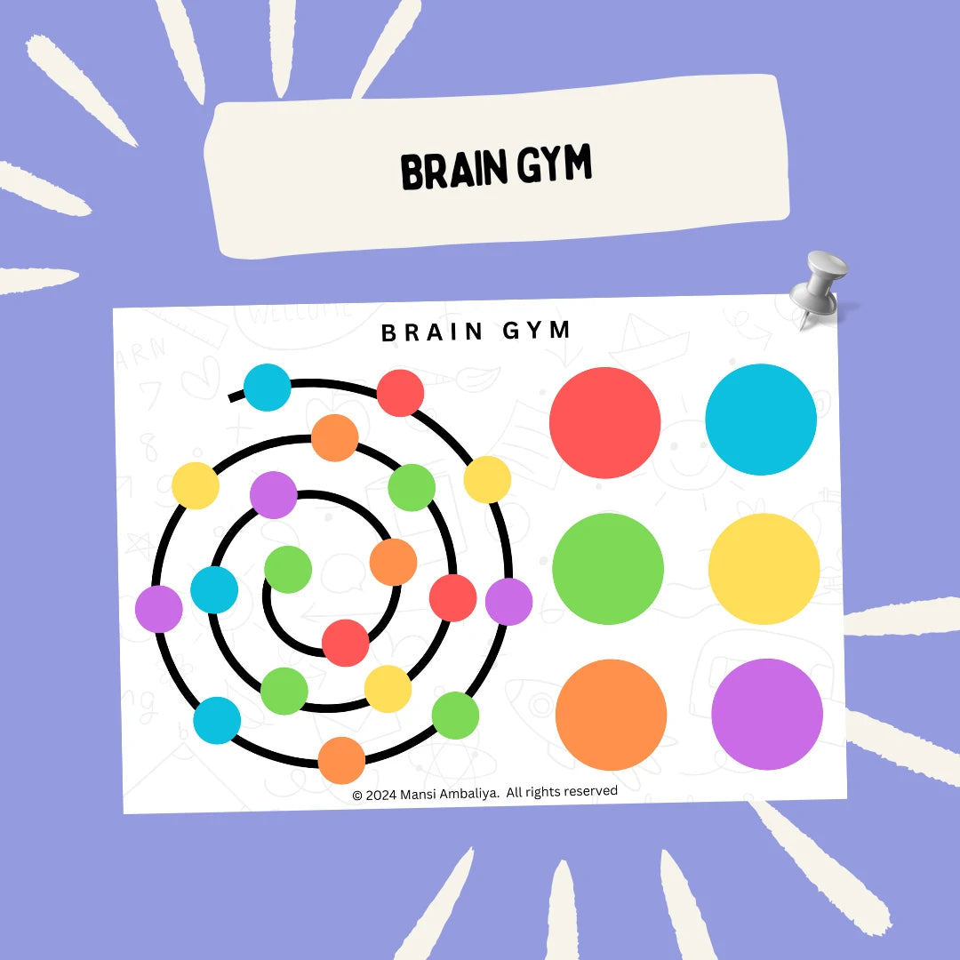 Bilateral Brain Gym Activity Worksheet (Digital Download)