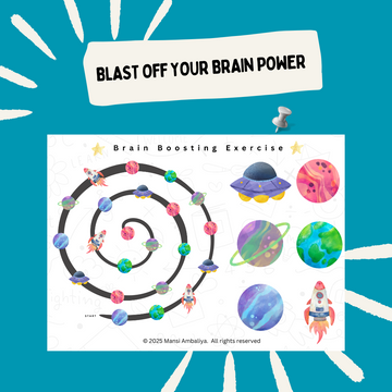 Blast Off Your Brain Power – Brain Boosting Activity Worksheet (Digital Download)