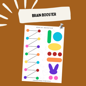 Brain Booster Exercise – Fun Cognitive Skill Building Worksheet for Kids (Digital Download)