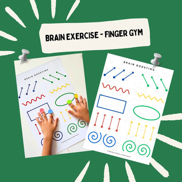 Brain Exercise - Finger Gym Worksheet (Digital Download)