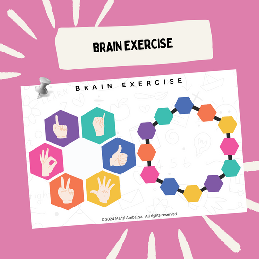 Hand Exercise Brain Power Brain Exercise Along With Finger Gym (Digital Download)