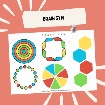 Brain Exercise with Colors Worksheet (Digital Download)