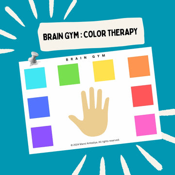 Brain Gym Color Therapy Printable Worksheet (Digital Download)