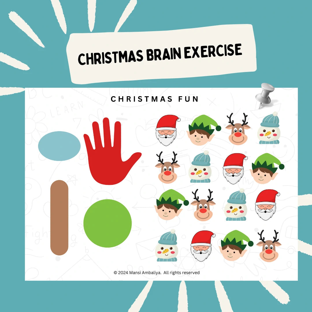 Christmas Fun Worksheet For Kids (Digital Download)