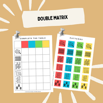 Double Matrix Pattern Table Worksheet (Digital Download)