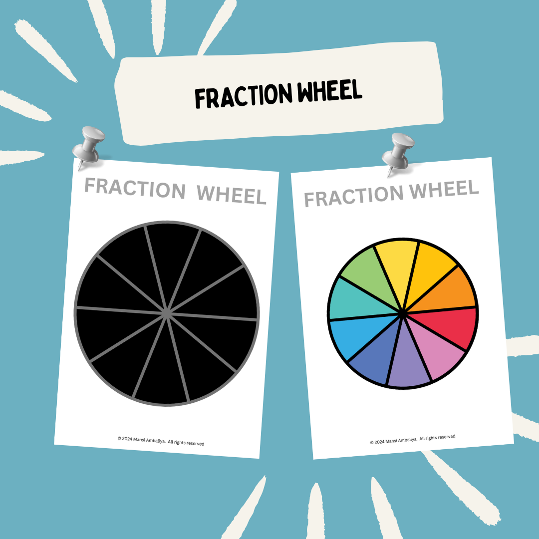 Fraction Wheel.pdf Lets Learn Fractions With Fraction Wheel (Digital Download)