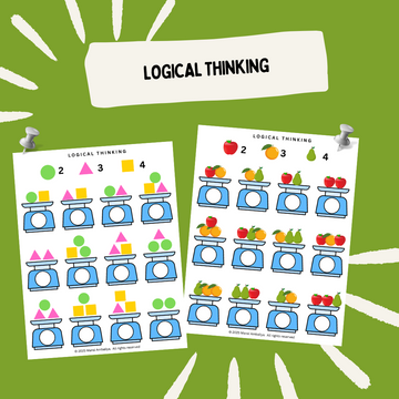 Logical Thinking Math Worksheet – Build Problem-Solving Skills in Kids (Digital Download)