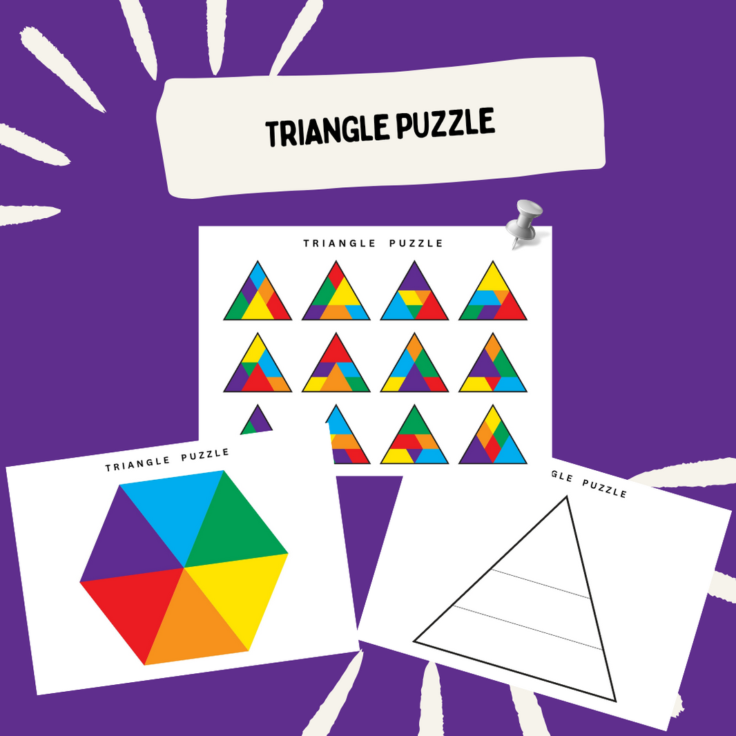 Math Homework Triangle Pattern Make Pattern Triangle Puzzle – Logical Thinking & Pattern Building Wor