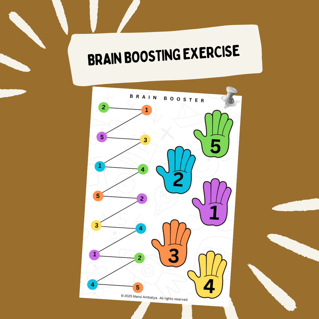 Mind Gym Math Mind Workout – Brain Gym Activity Worksheet for Kids (Digital Download