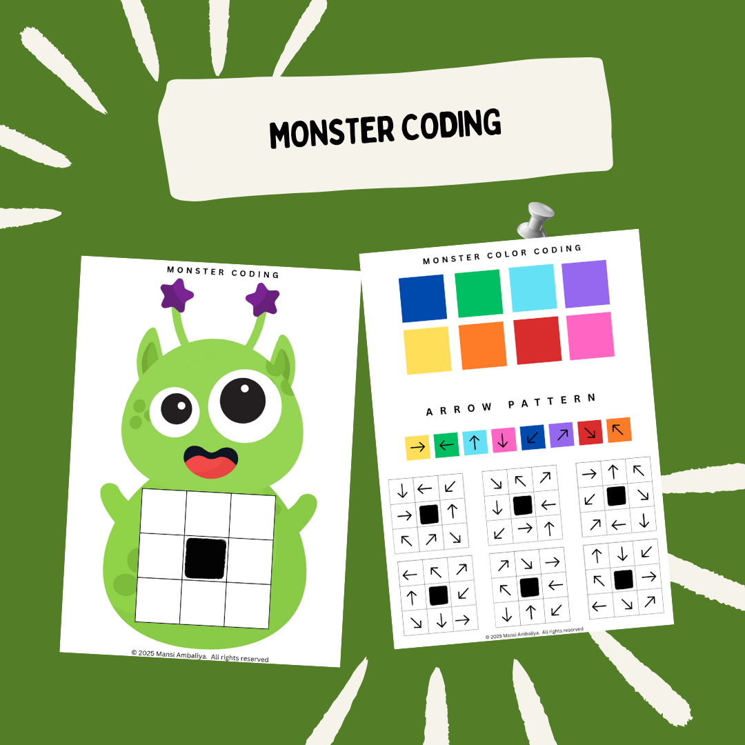Monster Arrow Puzzle – Fun Brain Boosting Activity (Digital Download)