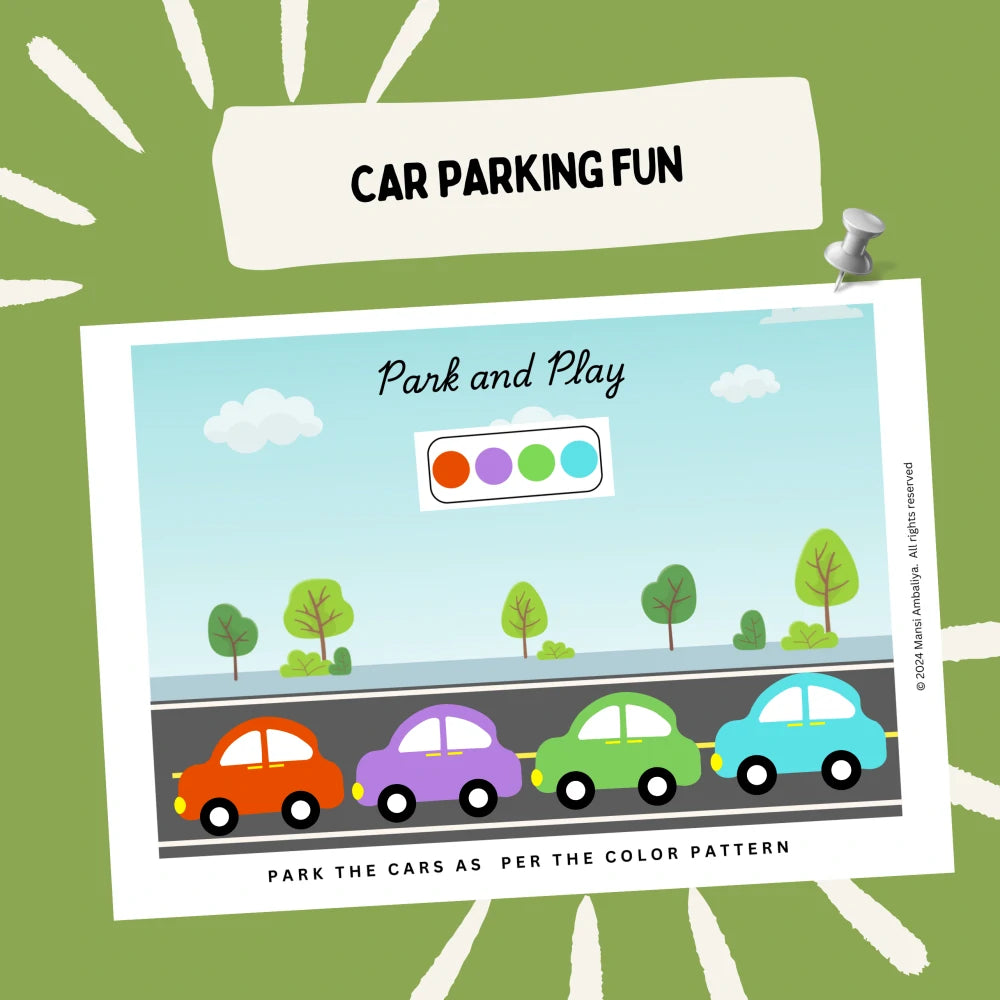 Park and Play Fun Activity Worksheet (Digital Download)