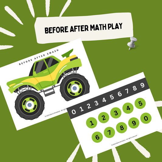 Monster Math Before After Worksheet (Digital Download)
