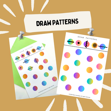 Draw Patterns On Circle Worksheet (Digital Download)