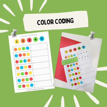 Color Coding Worksheet for Kids (Digital Download)