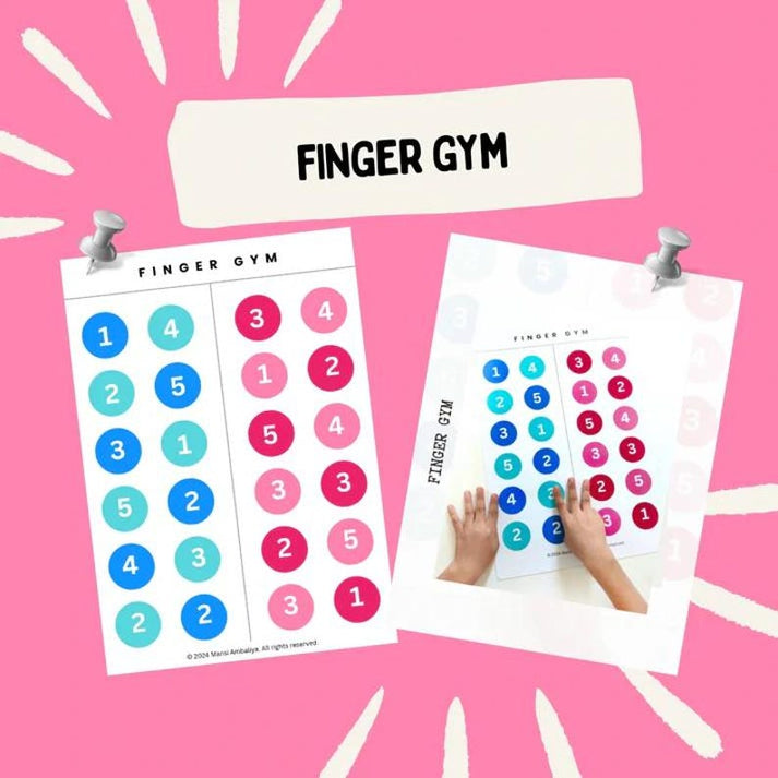Finger Gym Worksheets - Set of 5 (Digital Download)