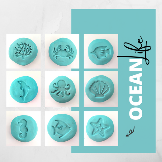 Ocean Play Dough Stamp Set of 9