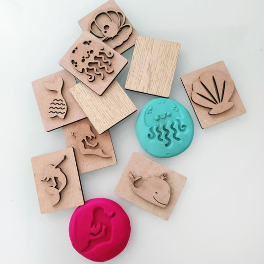 Mermaid Play Dough Stamp Set of 9